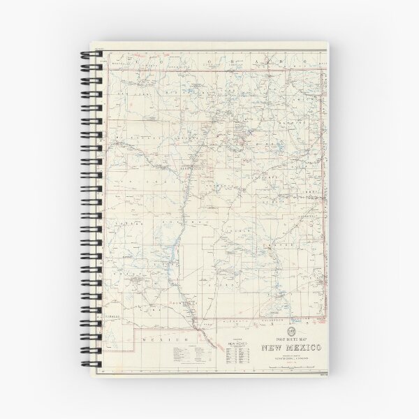 Item preview, Vintage New Mexico Postal Routes Map (1952) designed and sold by BravuraMedia.