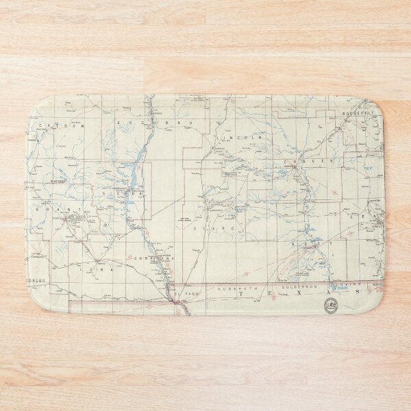 Item preview, Vintage New Mexico Postal Routes Map (1952) designed and sold by BravuraMedia.