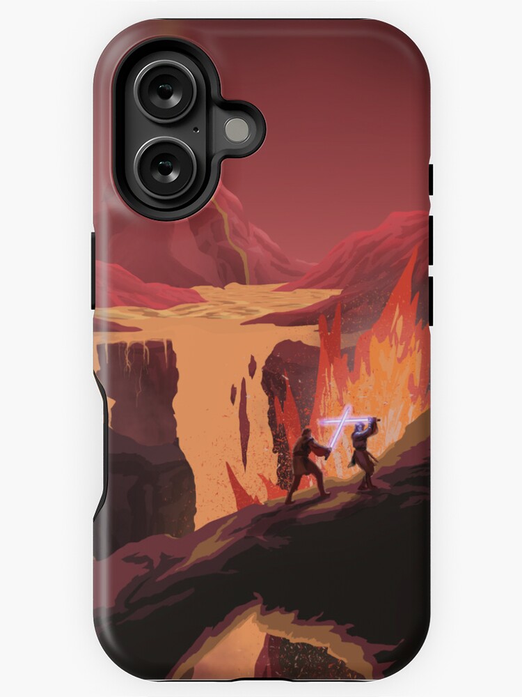 Thumbnail 1 of 4, iPhone Case, Battle on Mustafar Vector Art designed and sold by g0dDley.