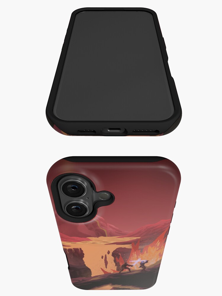 Thumbnail 3 of 4, iPhone Case, Battle on Mustafar Vector Art designed and sold by g0dDley.