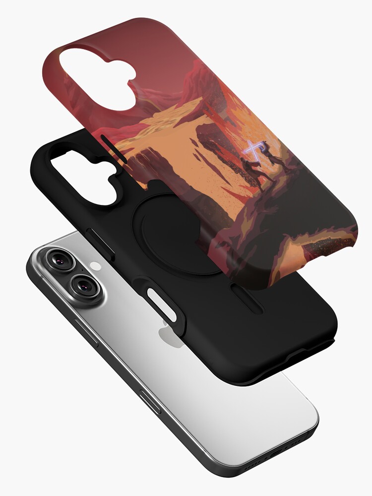 Thumbnail 2 of 4, iPhone Case, Battle on Mustafar Vector Art designed and sold by g0dDley.