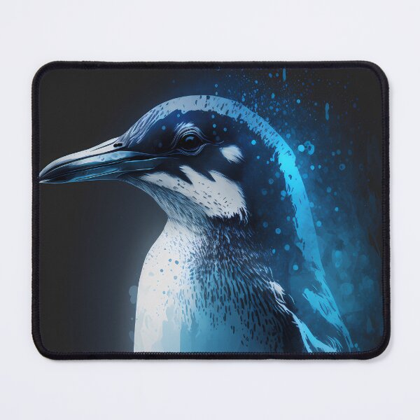 Item preview, Blue Ethereal Penguin Portrait designed and sold by CGSGraphics.
