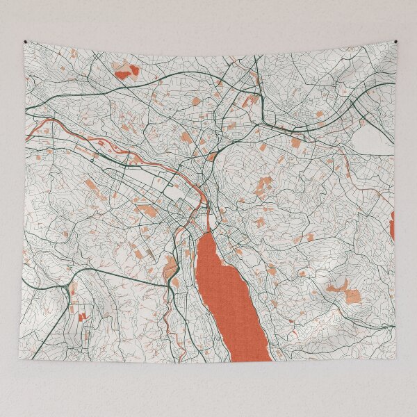 Item preview, Zurich City Map of Switzerland - Bohemian designed and sold by deMAP.
