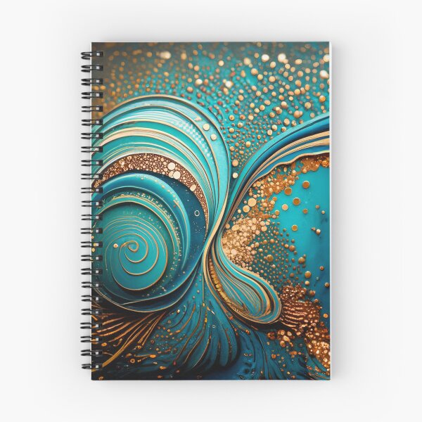 Item preview, Mysterious Abstract Teal And Golden Pattern Golden Splash Glitter Effect designed and sold by Moonsiess.
