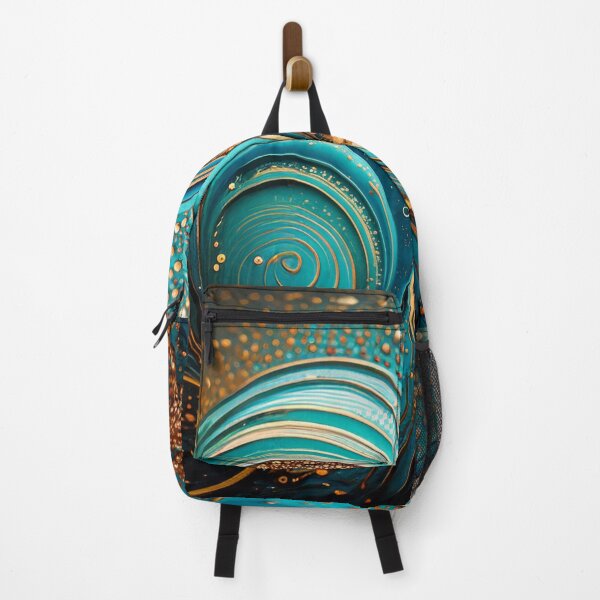 Item preview, Mysterious Abstract Teal And Golden Pattern Golden Splash Glitter Effect designed and sold by Moonsiess.