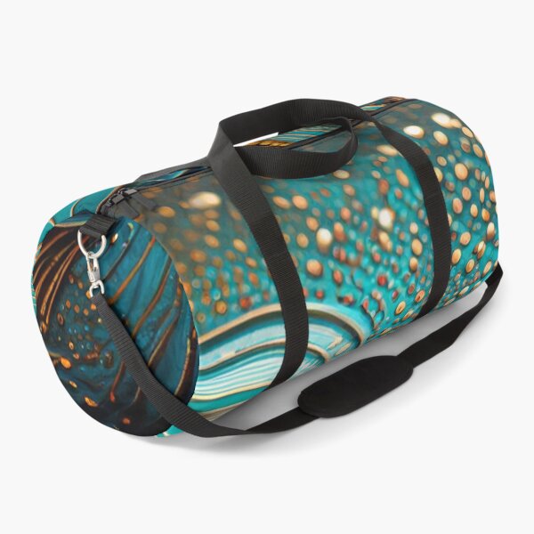 Item preview, Mysterious Abstract Teal And Golden Pattern Golden Splash Glitter Effect designed and sold by Moonsiess.