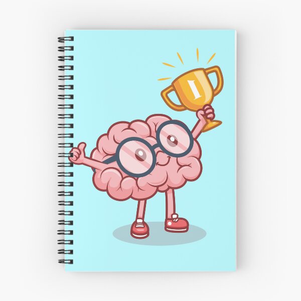 Item preview, Cute Brain Holding Gold Trophy Cartoon Vector Icon designed and sold by hjian8219.