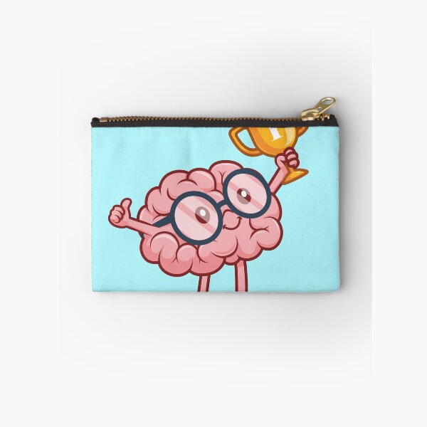 Item preview, Cute Brain Holding Gold Trophy Cartoon Vector Icon designed and sold by hjian8219.