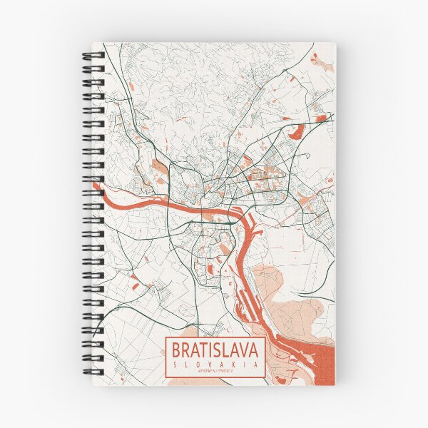 Artikelvorschau, Bratislava Stadtplan der Slowakei - Böhmisch entworfen und verkauft von deMAP.