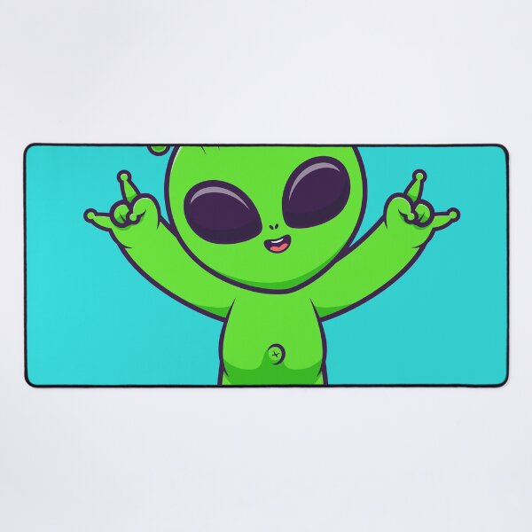 Item preview, Cute Alien with Metal Hand Cartoon Vector Icon designed and sold by hjian8219.