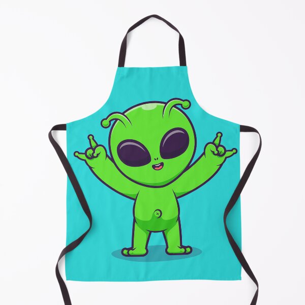 Item preview, Cute Alien with Metal Hand Cartoon Vector Icon designed and sold by hjian8219.