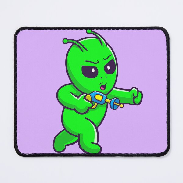 Item preview, Cute Alien with Space Gun Cartoon Vector Icon designed and sold by hjian8219.