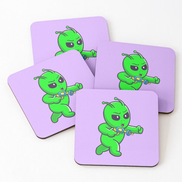Item preview, Cute Alien with Space Gun Cartoon Vector Icon designed and sold by hjian8219.