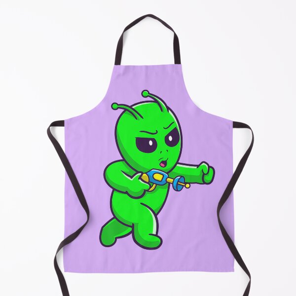 Item preview, Cute Alien with Space Gun Cartoon Vector Icon designed and sold by hjian8219.