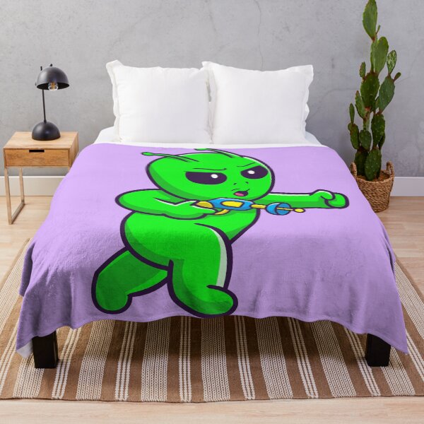 Item preview, Cute Alien with Space Gun Cartoon Vector Icon designed and sold by hjian8219.