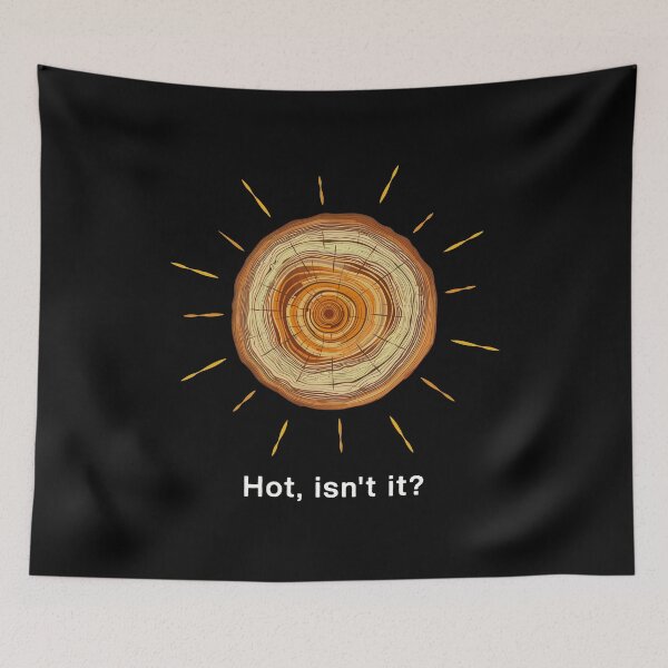 Item preview, Sycamore Tree Slice with Sun Symbol: Climate Change Awareness Artwork designed and sold by H Jonas.