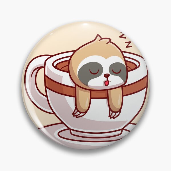 Item preview, Cute Sloth Sleeping in Coffee Cup Cartoon Vector Icon designed and sold by hjian8219.