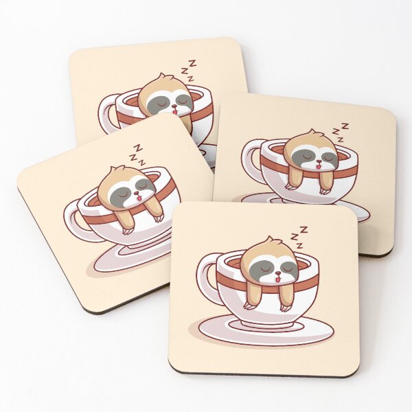 Item preview, Cute Sloth Sleeping in Coffee Cup Cartoon Vector Icon designed and sold by hjian8219.