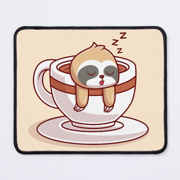 Item preview, Cute Sloth Sleeping in Coffee Cup Cartoon Vector Icon designed and sold by hjian8219.