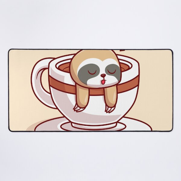 Item preview, Cute Sloth Sleeping in Coffee Cup Cartoon Vector Icon designed and sold by hjian8219.