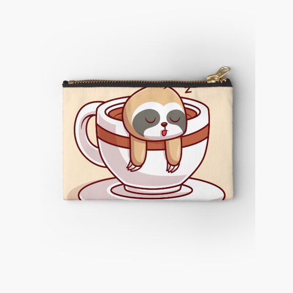 Item preview, Cute Sloth Sleeping in Coffee Cup Cartoon Vector Icon designed and sold by hjian8219.
