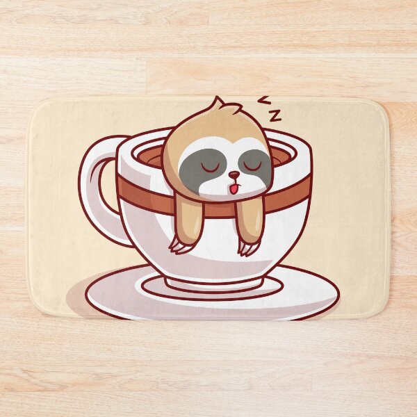 Item preview, Cute Sloth Sleeping in Coffee Cup Cartoon Vector Icon designed and sold by hjian8219.