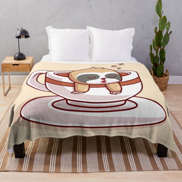 Item preview, Cute Sloth Sleeping in Coffee Cup Cartoon Vector Icon designed and sold by hjian8219.