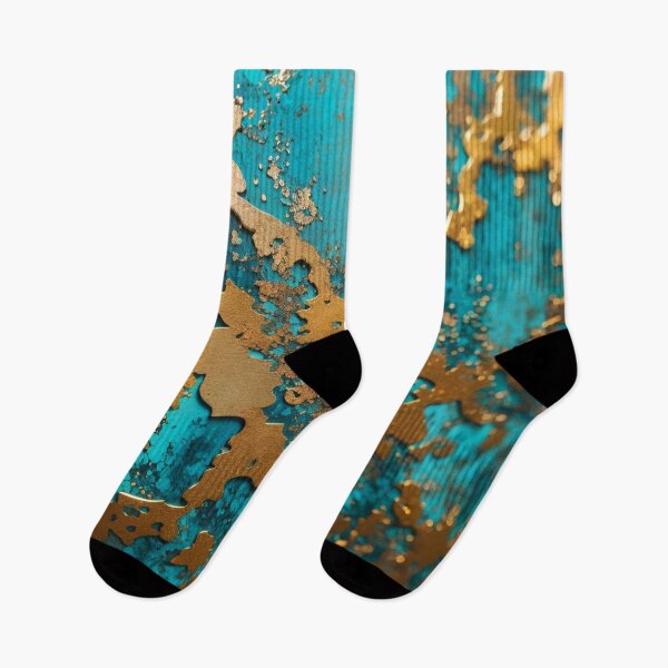 Item preview, Abstract Teal And Golden Pattern Golden Marble Glitter Effect designed and sold by Moonsiess.