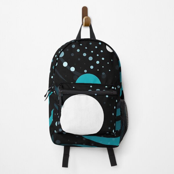 Item preview, Elegant Abstract Fusion - Sleek Lines Meets Polka Dots in Black & Blue designed and sold by PaintbrushPlace.