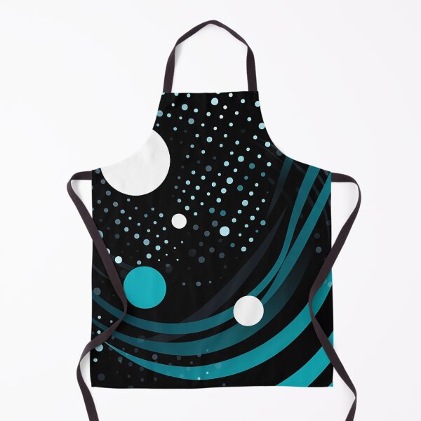 Item preview, Elegant Abstract Fusion - Sleek Lines Meets Polka Dots in Black & Blue designed and sold by PaintbrushPlace.
