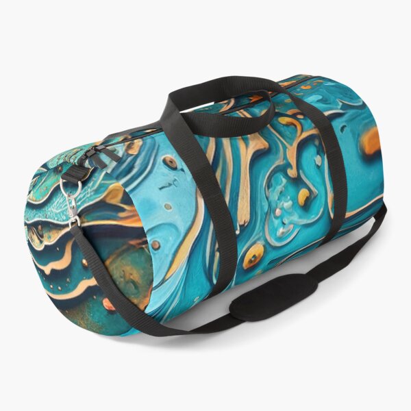 Item preview, Abstract Teal And Golden Pattern Splash Foamy Waves  designed and sold by Moonsiess.