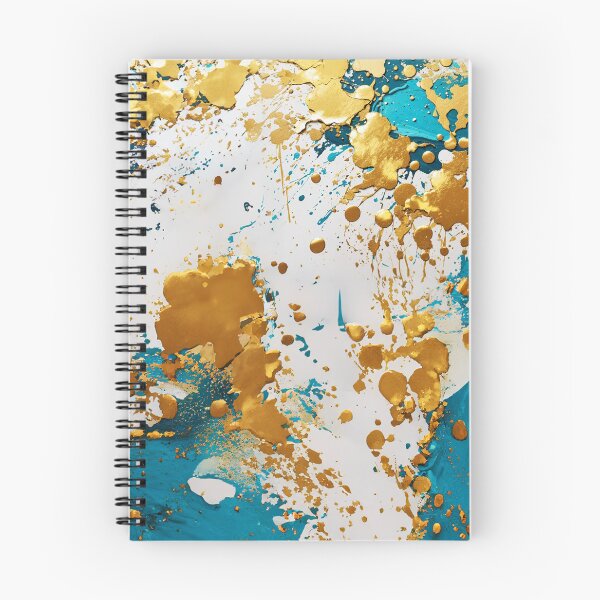 Item preview, Abstract Teal And Golden Pattern White Golden Splash Splatter Paint Effect designed and sold by Moonsiess.
