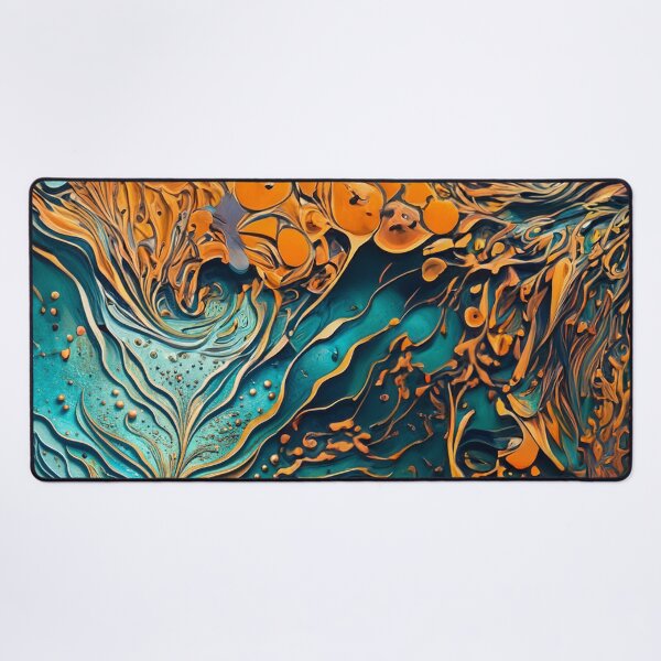 Item preview, Abstract Teal And Golden Pattern Earthy Ground Colors  designed and sold by Moonsiess.
