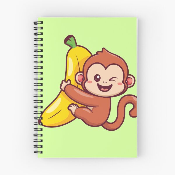 Item preview, Cute Monkey Hanging Banana Cartoon Vector Icon designed and sold by hjian8219.