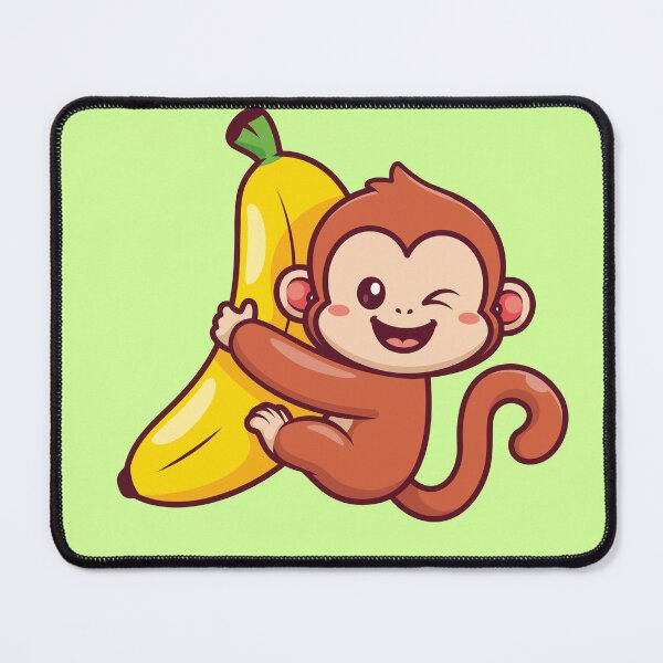 Item preview, Cute Monkey Hanging Banana Cartoon Vector Icon designed and sold by hjian8219.