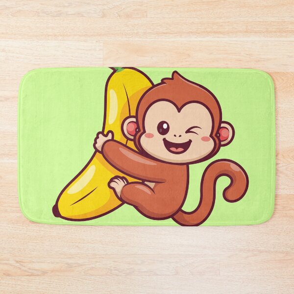Item preview, Cute Monkey Hanging Banana Cartoon Vector Icon designed and sold by hjian8219.