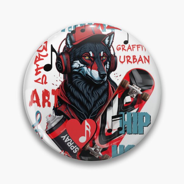 Item preview, Urban wolf with skateboard and music. designed and sold by PETS ABC.