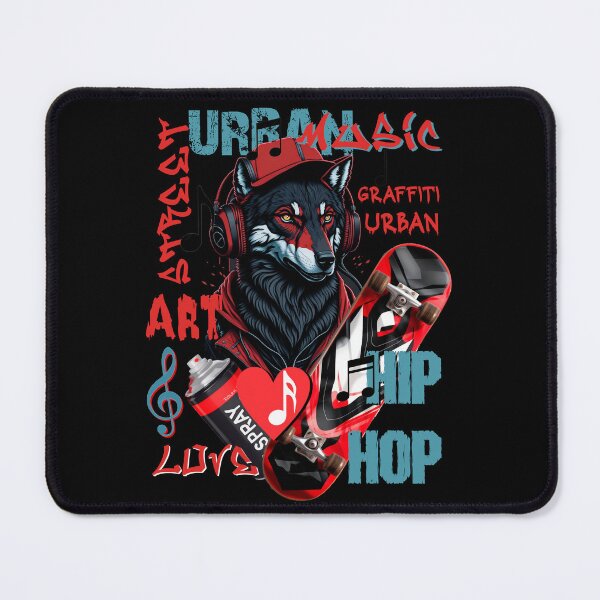 Item preview, Urban wolf with skateboard and music. designed and sold by PETS ABC.