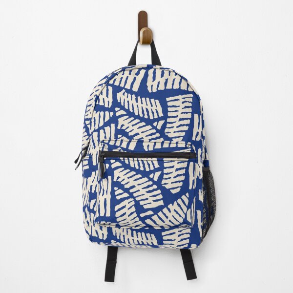Item preview, Indigo blue and cream color leaf pattern designed and sold by Chirayu1111.