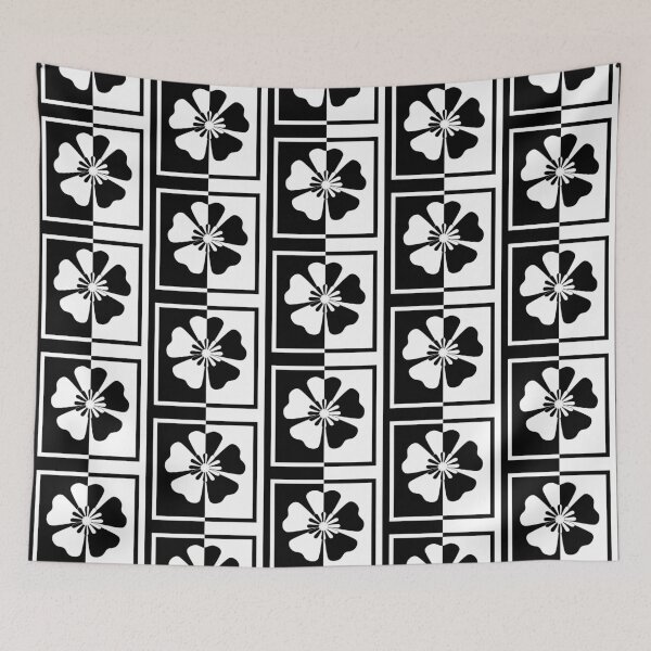 Item preview, Black and white illustration of a flower  designed and sold by fuzzyfox.