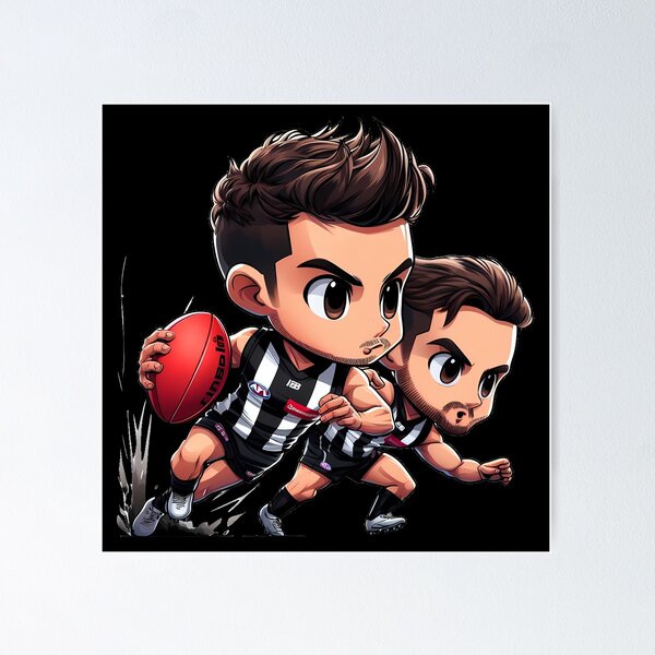 Item preview, Chibi Collingwood Magpies designed and sold by Thunderbelts.