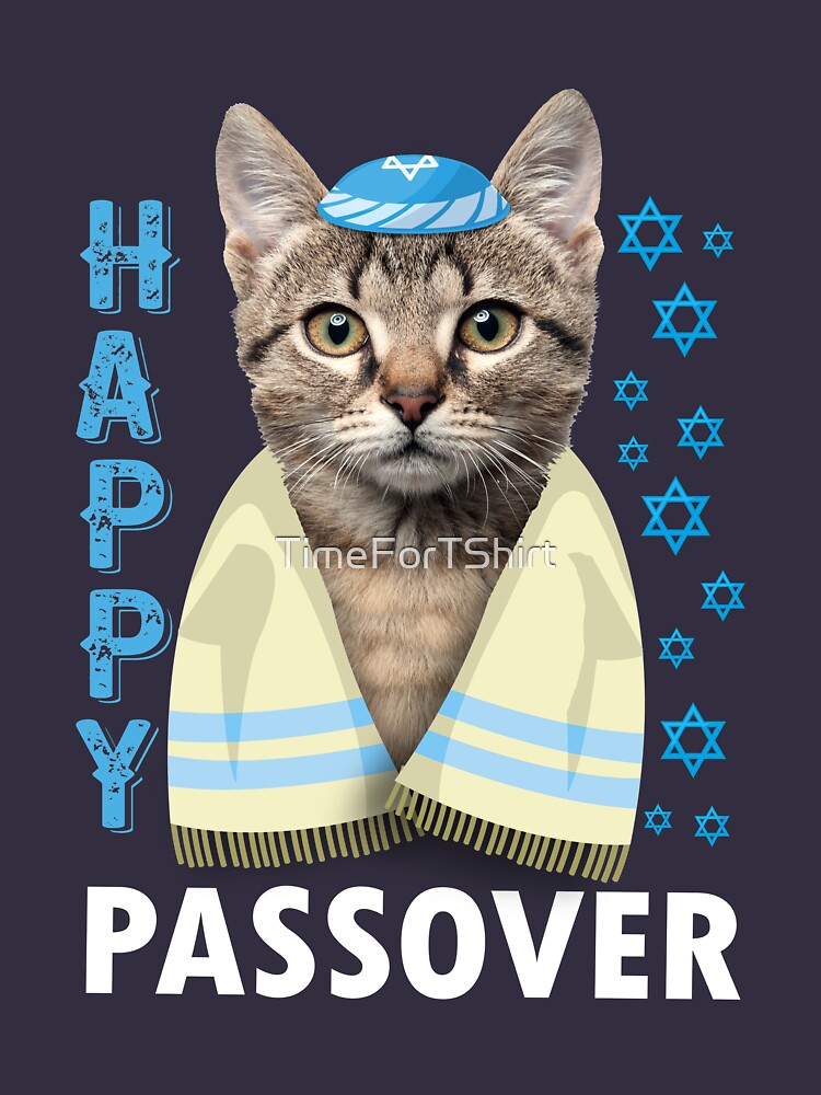 Passover Cute Cat Saying Happy Passover T Shirt Funny Jewish Pesach Holiday T Shirt For Sale 6033