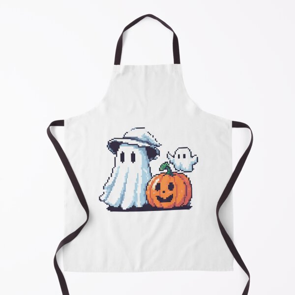 Item preview, A happy pumpkin, next to a ghost with a hat and a mini-ghost designed and sold by Buy Daddy⭐.