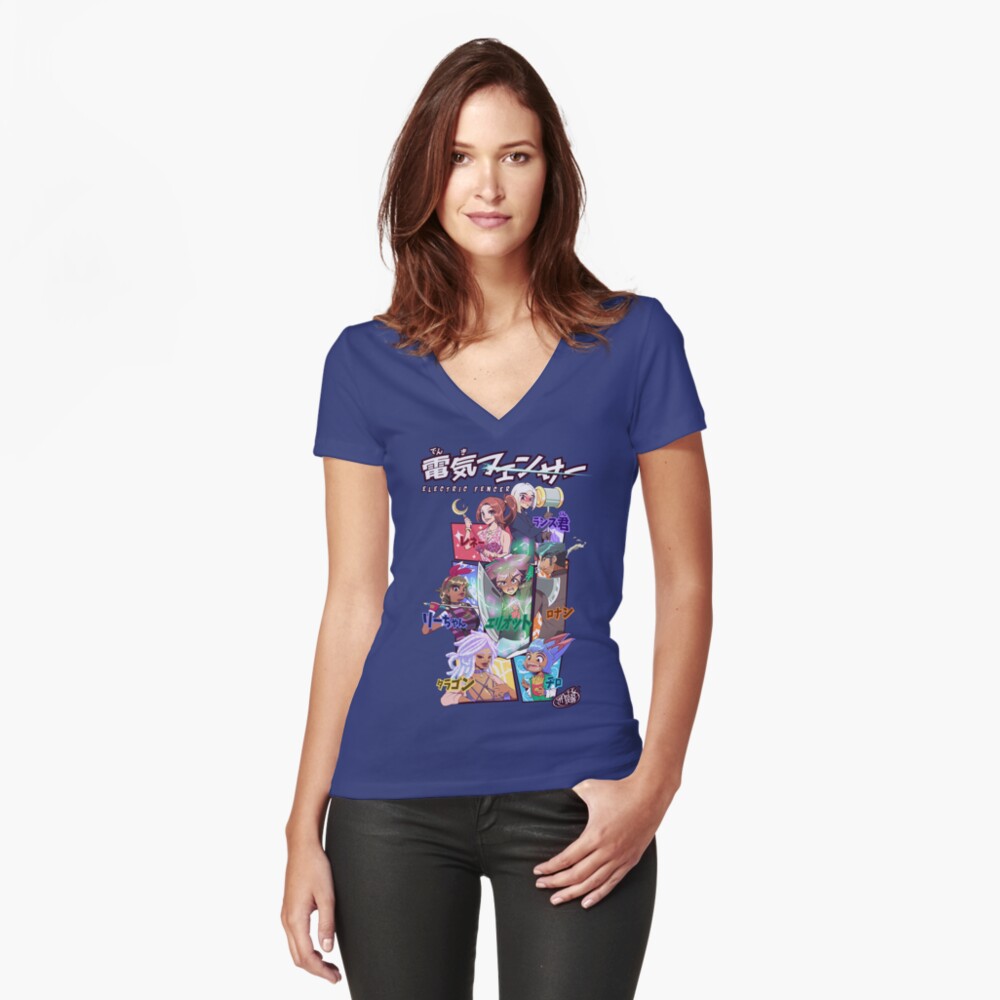 Item preview, Fitted V-Neck T-Shirt designed and sold by foursideseven.