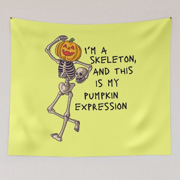 Item preview, Pumpkin Skeleton Head designed and sold by PixxieDesigns.
