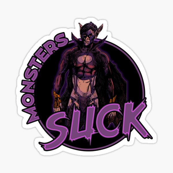 Monsters Suck - Kid Dracula Ultraviolet Style Sticker