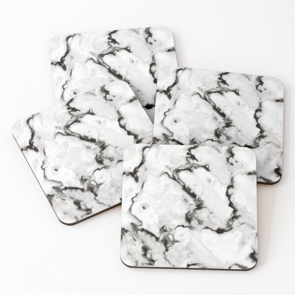 Item preview, True White Marble - black white gray marble pattern designed and sold by JaycraveDesigns.