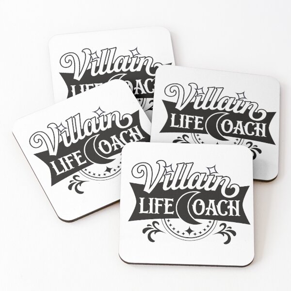 Artikelvorschau, Villain Life Coach – BLK auf WHT entworfen und verkauft von Caffinatedkitti.