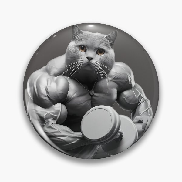 Item preview, Cat slave - The Muscular cat - Hustle for that muscle - Cat meme designed and sold by mamacub.
