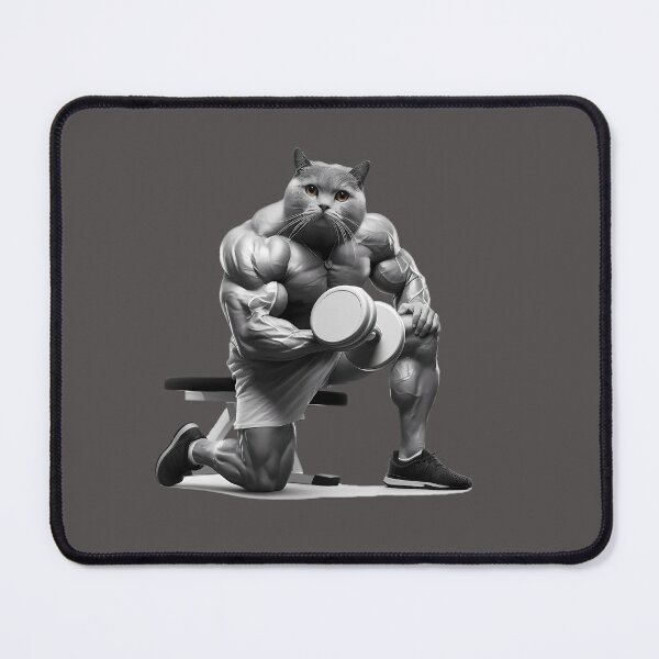 Item preview, Cat slave - The Muscular cat - Hustle for that muscle - Cat meme designed and sold by mamacub.